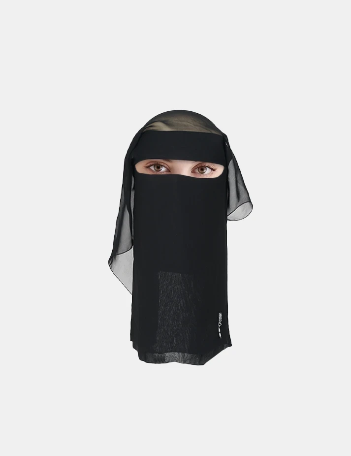 برقع طبقتين نسيم على خنة مربع